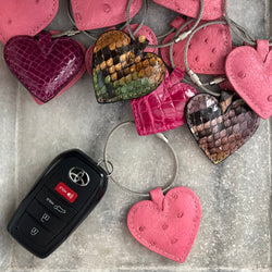 HEART KEYCHAINS - ASSORTED COLORS AVAILABLE - IN STOCK NOW