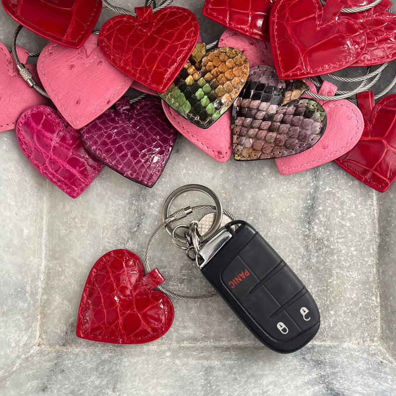 HEART KEYCHAINS - ASSORTED COLORS AVAILABLE - IN STOCK NOW