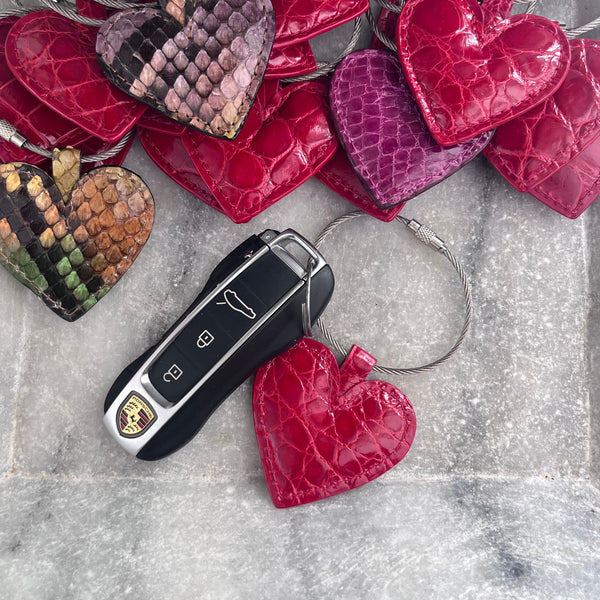 HEART KEYCHAINS - ASSORTED COLORS AVAILABLE - IN STOCK NOW
