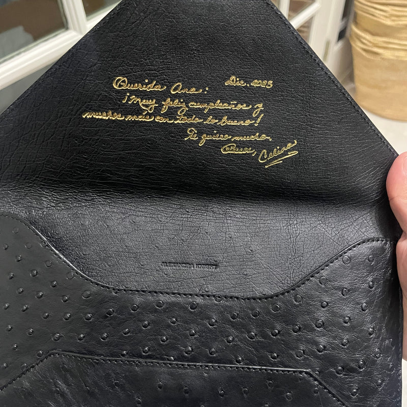 HABIBI CLUTCH - ORANGE MATTE ALLIGATOR-  IN STOCK