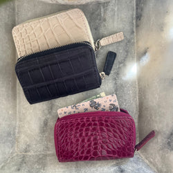 MINI ZIPPER WALLETS - ASSORTED COLORS  - IN STOCK NOW