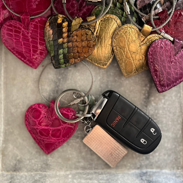 HEART KEYCHAINS - ASSORTED COLORS - IN STOCK