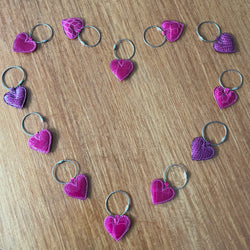 HEART KEYCHAINS - ASSORTED COLORS - IN STOCK