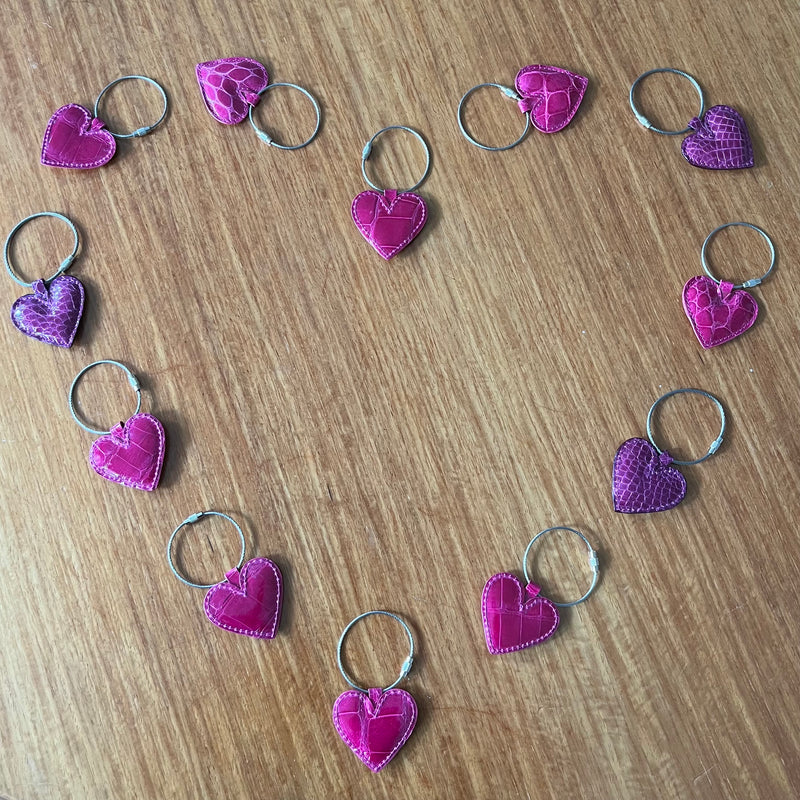 HEART KEYCHAINS - ASSORTED COLORS - IN STOCK