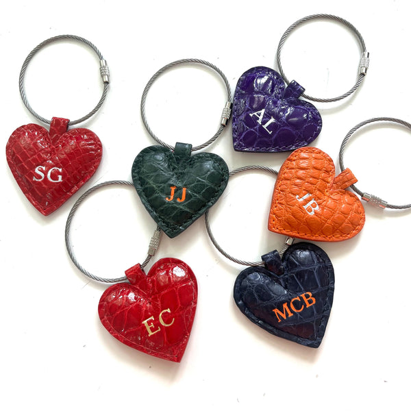 HEART KEYCHAINS - ASSORTED COLORS AVAILABLE - IN STOCK NOW